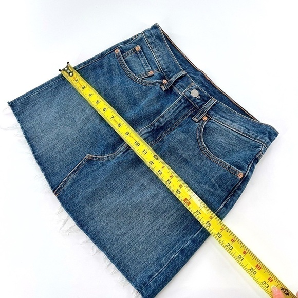 Levi’s DECONSTRUCTED MINI SKIRT size 27 cotton 100% - Picture 10 of 13